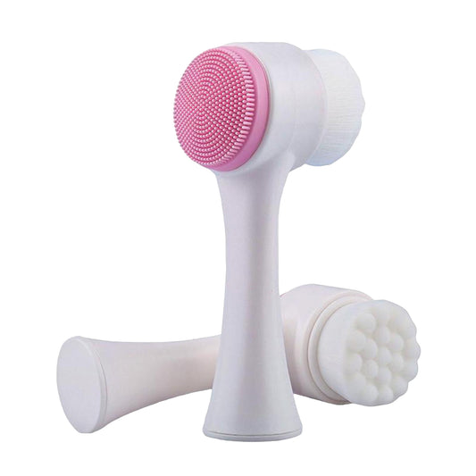 3D Double Side Silicone Facial Cleansing Brush