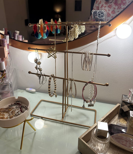 Jewelry Organizer Stand 3-in-1 Jewelry Holder for Necklaces Bracelet Earrings & Ring