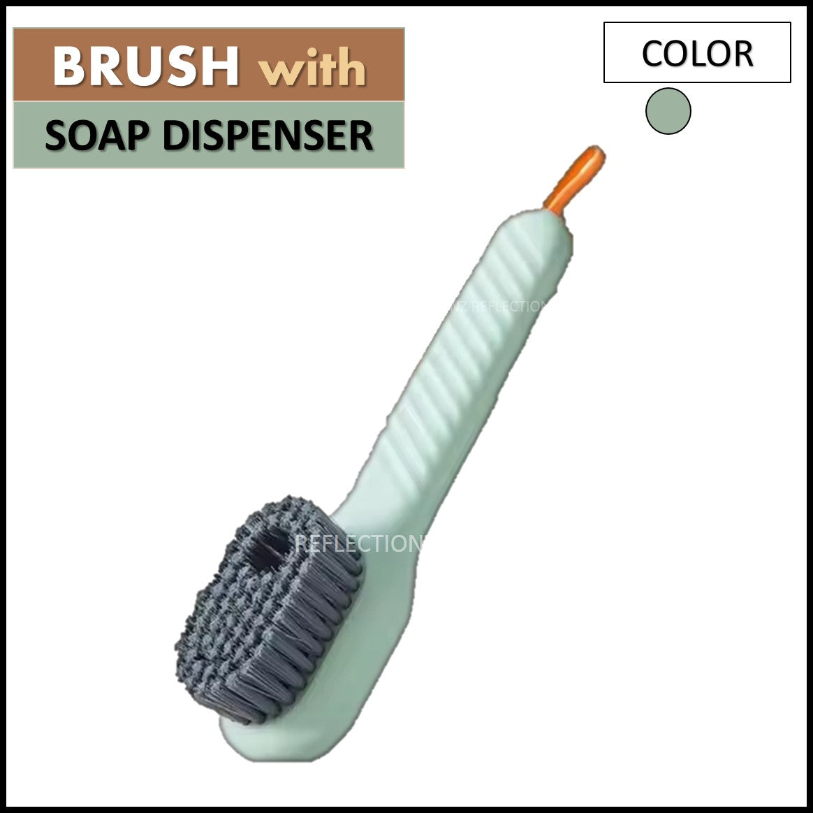 Long-Handled Cleaning Brush with Soap